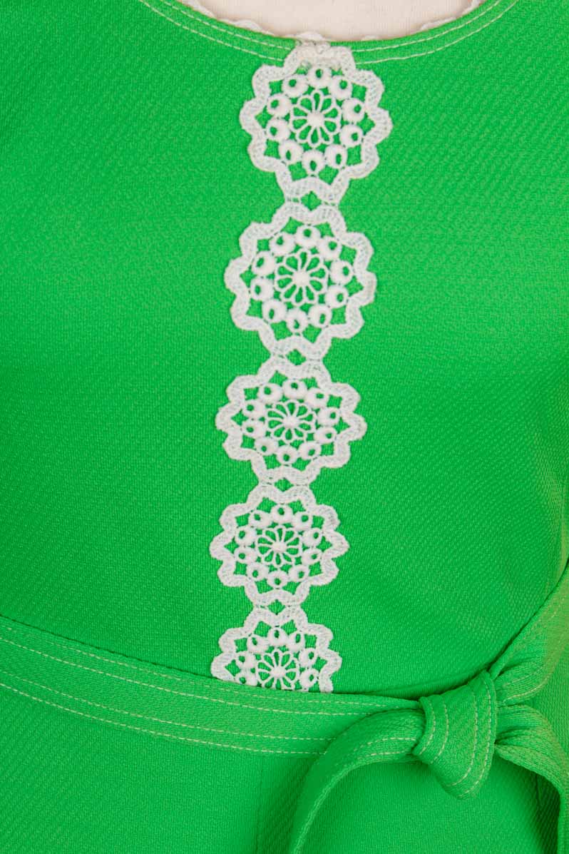 70s Minikleid neongrün