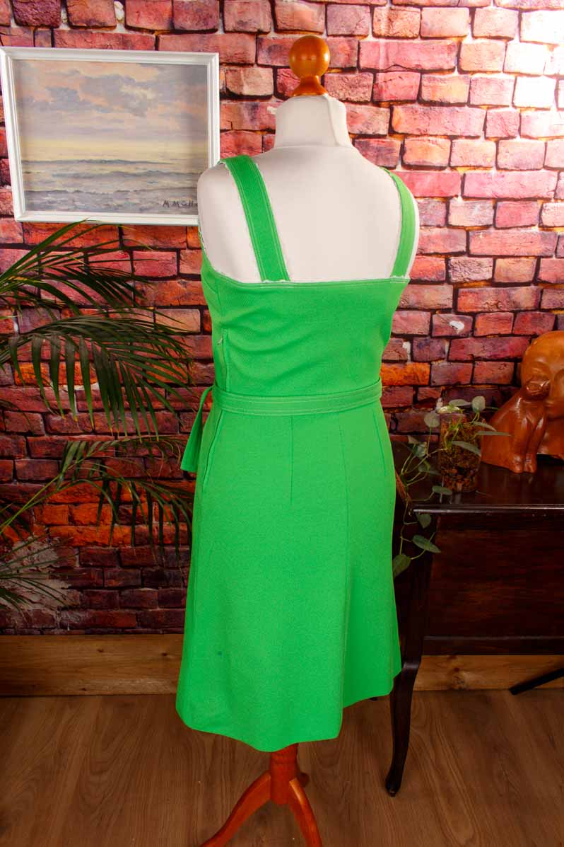 70s Minikleid neongrün