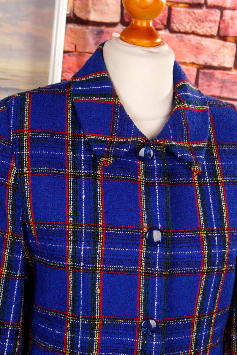 blauer Longblazer Wollmix