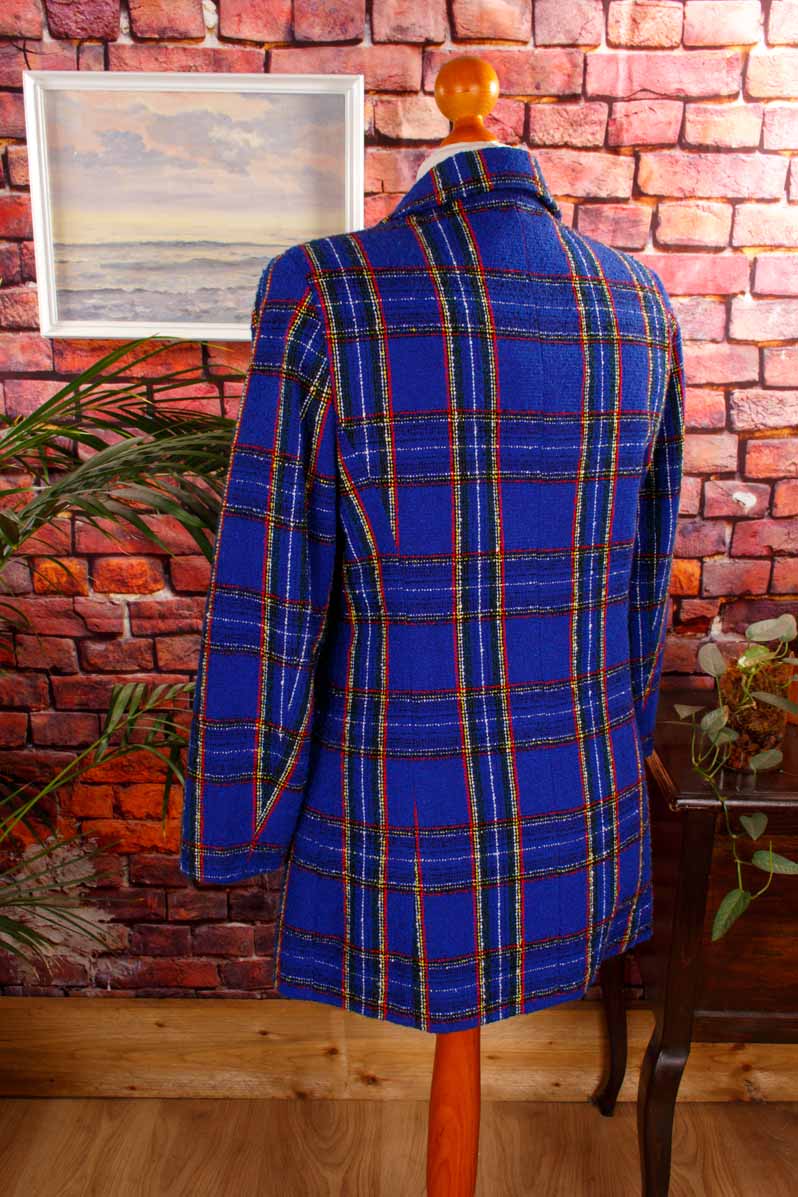 blauer Longblazer Wollmix