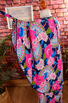 Boho Seidenkleid neon bunt