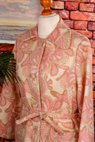Vintage Mantel Hausmantel rosa Wolle