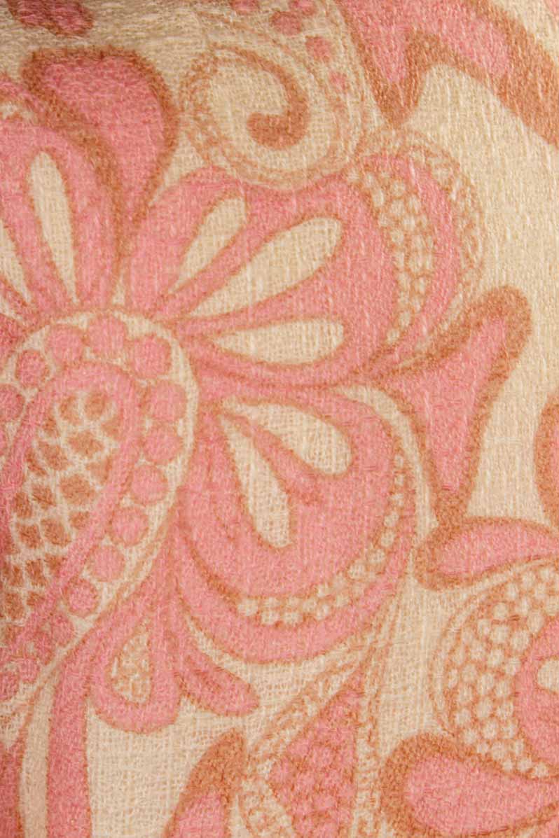 Vintage Mantel Hausmantel rosa Wolle