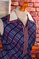 Disco Kleid blau Punkte