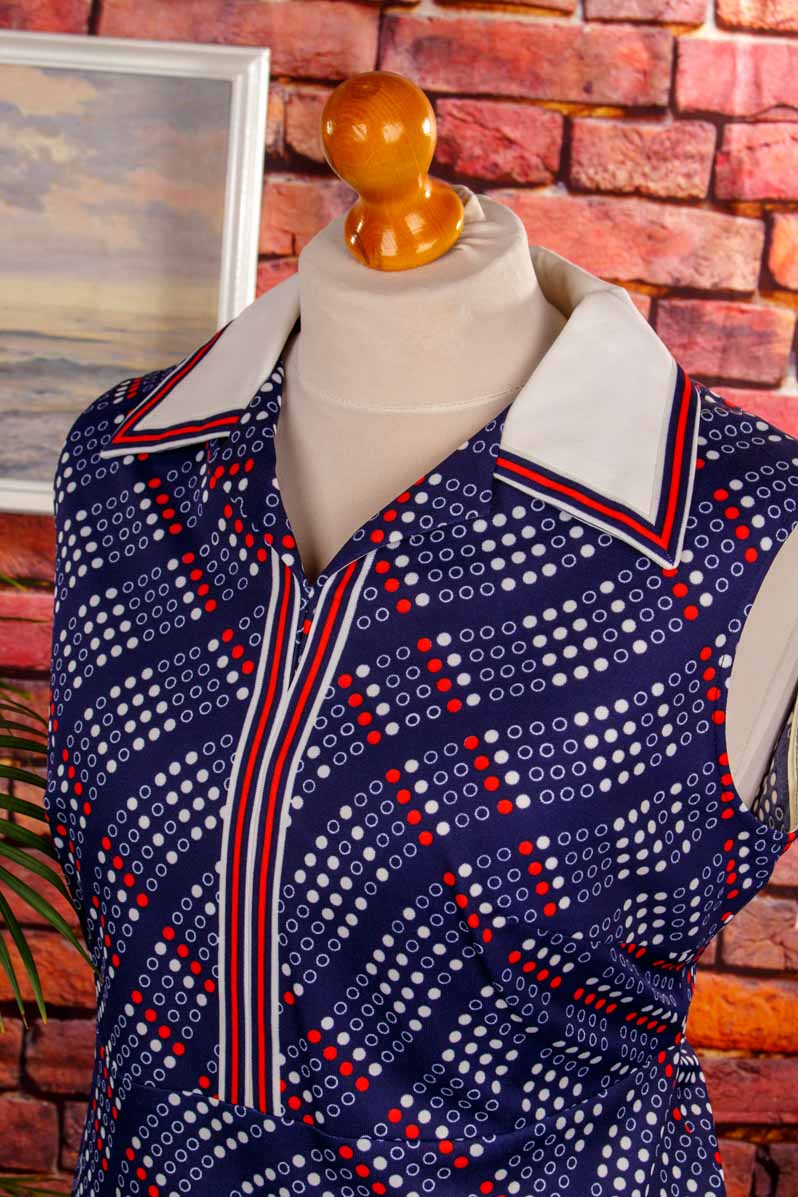 Disco Kleid blau Punkte