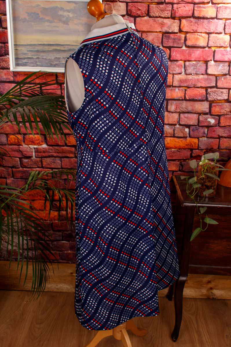 Disco Kleid blau Punkte