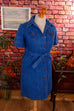 70s Denim Kleid blau