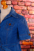 70s Denim Kleid blau