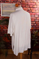 Boho Bluse weiß Viskose bestickt