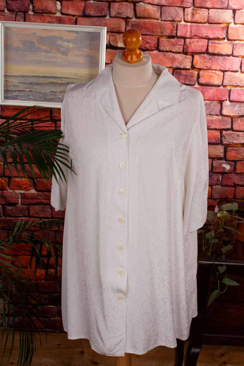 Boho Bluse weiß Ranken