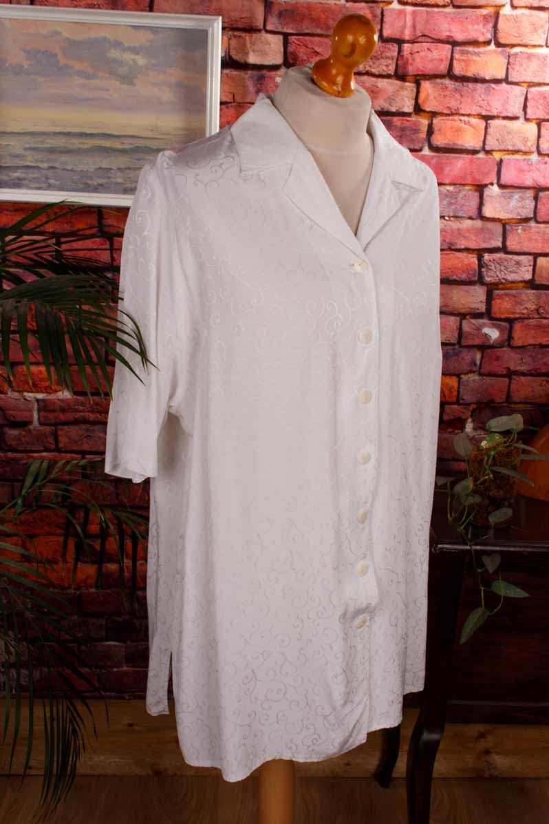 Boho Bluse weiß Ranken