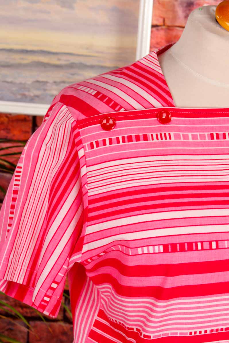 DDR Top pink Streifen