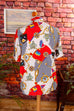 Vintage Viskosebluse maritim