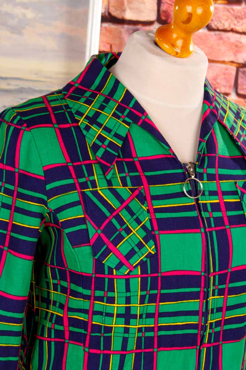 70s Disco Blusenjacke grün