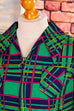 70s Disco Blusenjacke grün