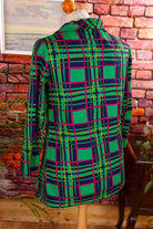 70s Disco Blusenjacke grün