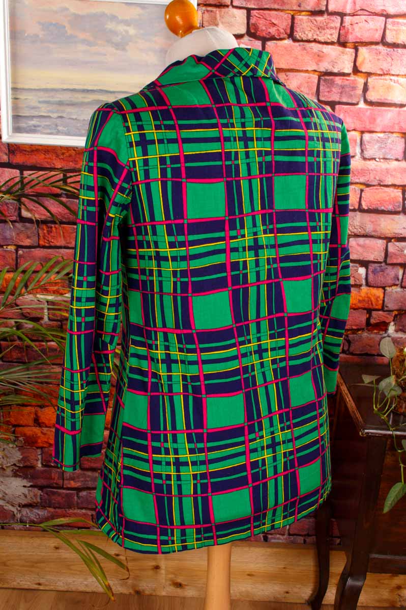 70s Disco Blusenjacke grün