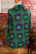 70s Disco Blusenjacke grün