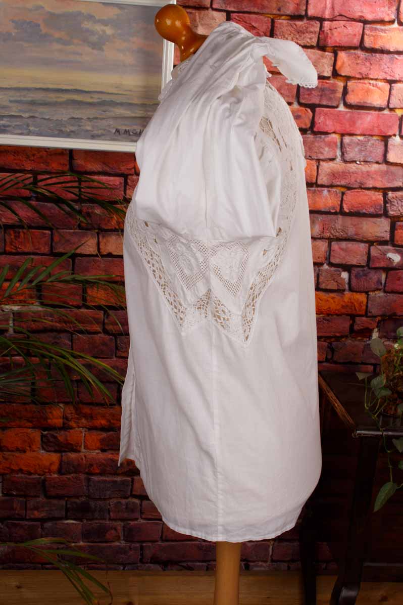 Cottage Core Bluse weiß Spitze
