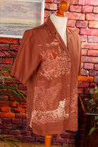 70s Safari Bluse Tiermuster