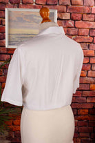 Wickelbluse weiß Rüschen