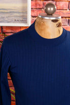 60s Nylon Pulli blau