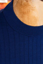 60s Nylon Pulli blau