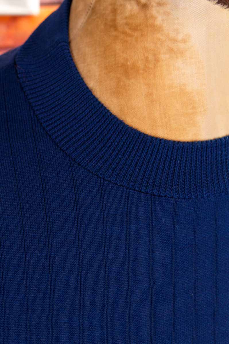 60s Nylon Pulli blau