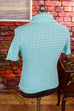 50er Jahre Poloshirt türkis