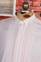 Vintage Smokinghemd weiß rot Streifen