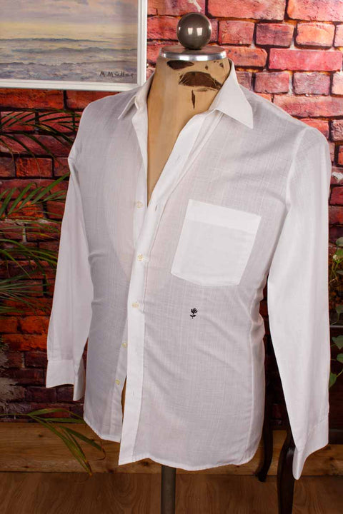 70s Disco Hemd weiß