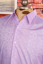 70s Disco Hemd lila Muster