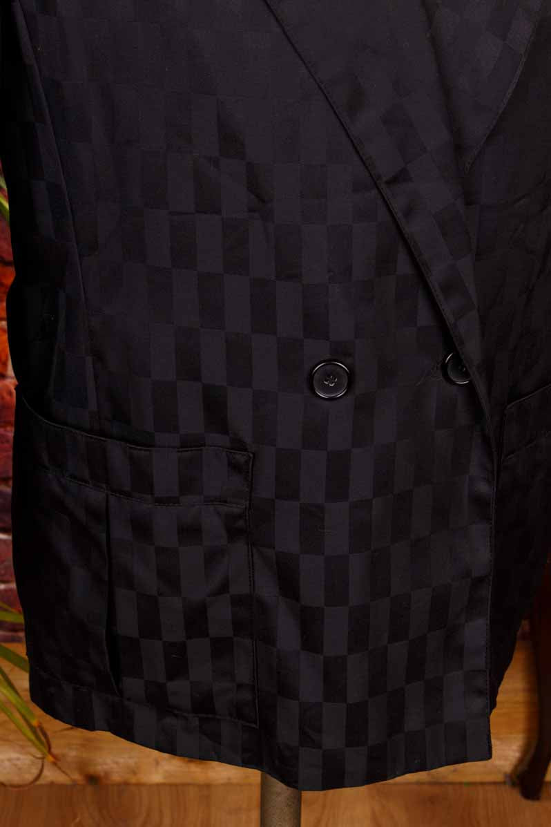 Kariertes Sakko schwarz