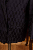 Kariertes Sakko schwarz