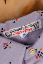 70s Disco Hemd blau Muster