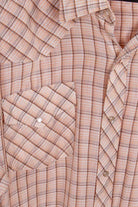 70s Westernhemd beige kariert