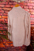 70s Westernhemd beige kariert
