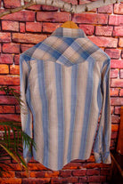 70s Westernhemd blau kariert