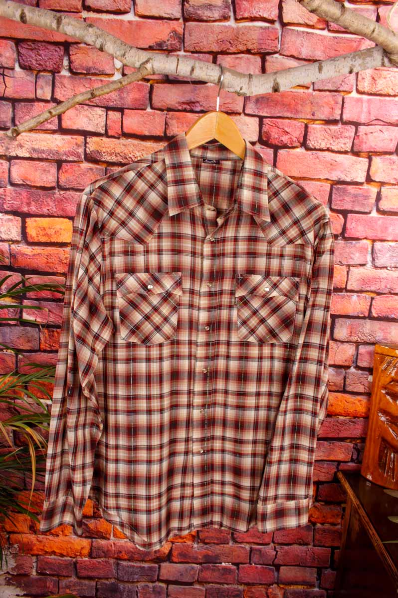 Levi´s Westernhemd weinrot kariert