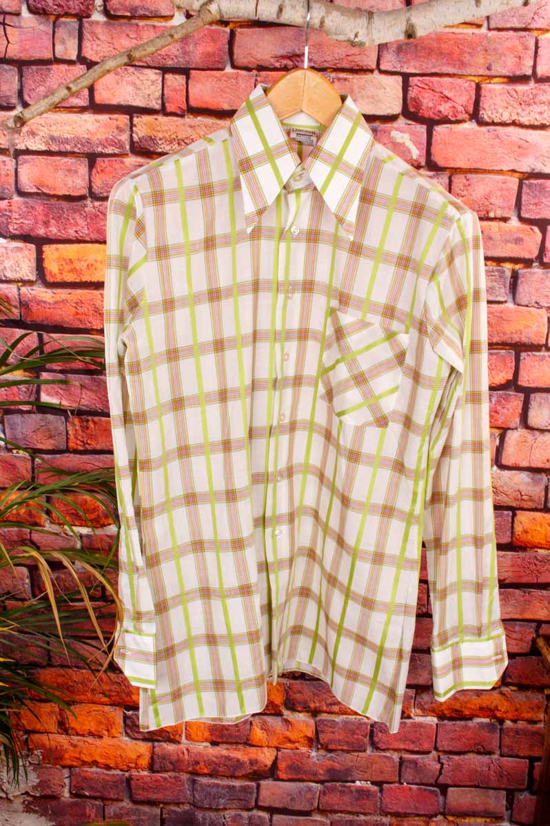 70er Jahre Hemd grün kariert