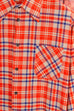 60s Baumwoll Hemd rot kariert