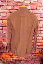 70s Baumwolle Hemd braun Muster