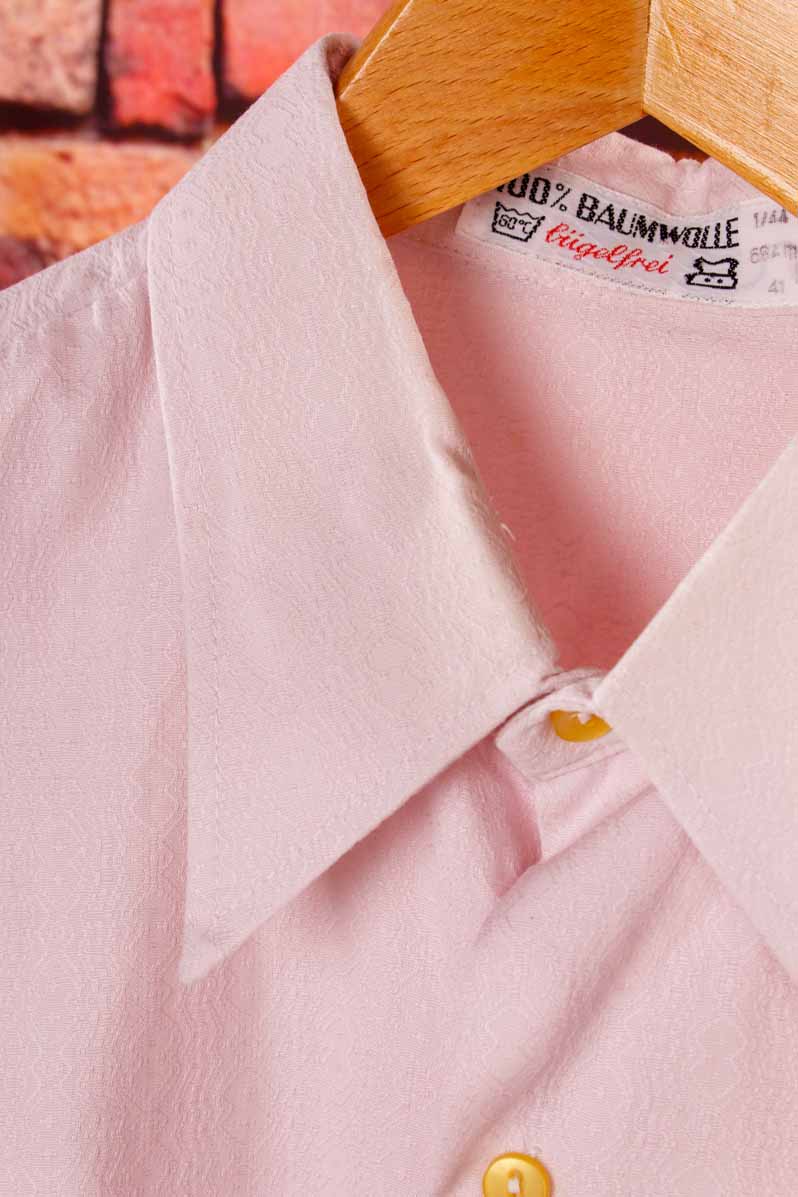 60s Baumwolle Hemd rosa Muster