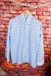 70s Hemd blau Muster