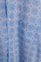 70s Hemd blau Muster