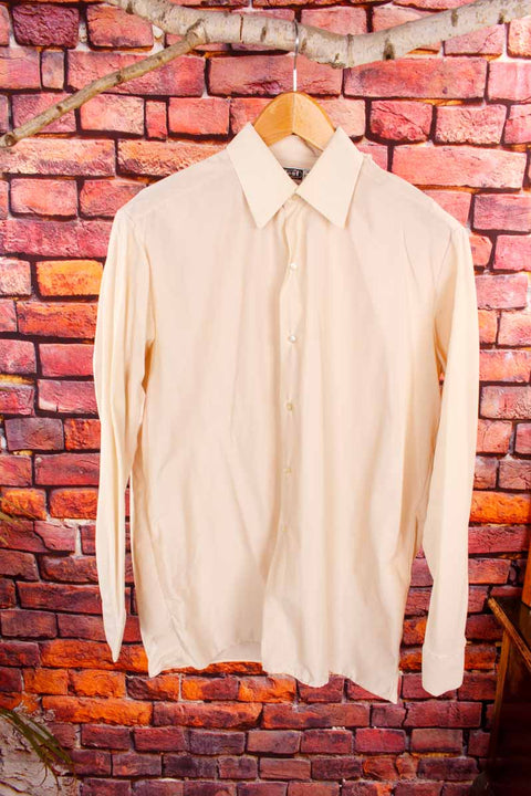 70s Nylon Hemd beige
