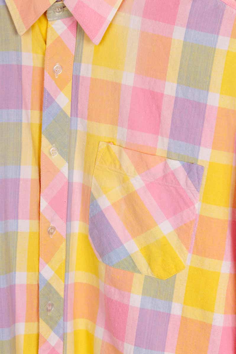 80s Flanell Hemd neon bunt
