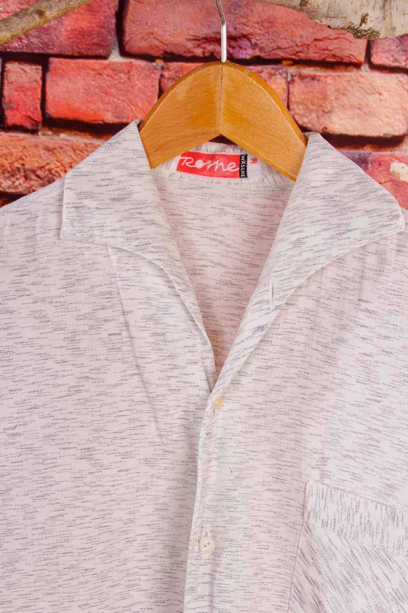 kurzes Shirt Hemd grau meliert