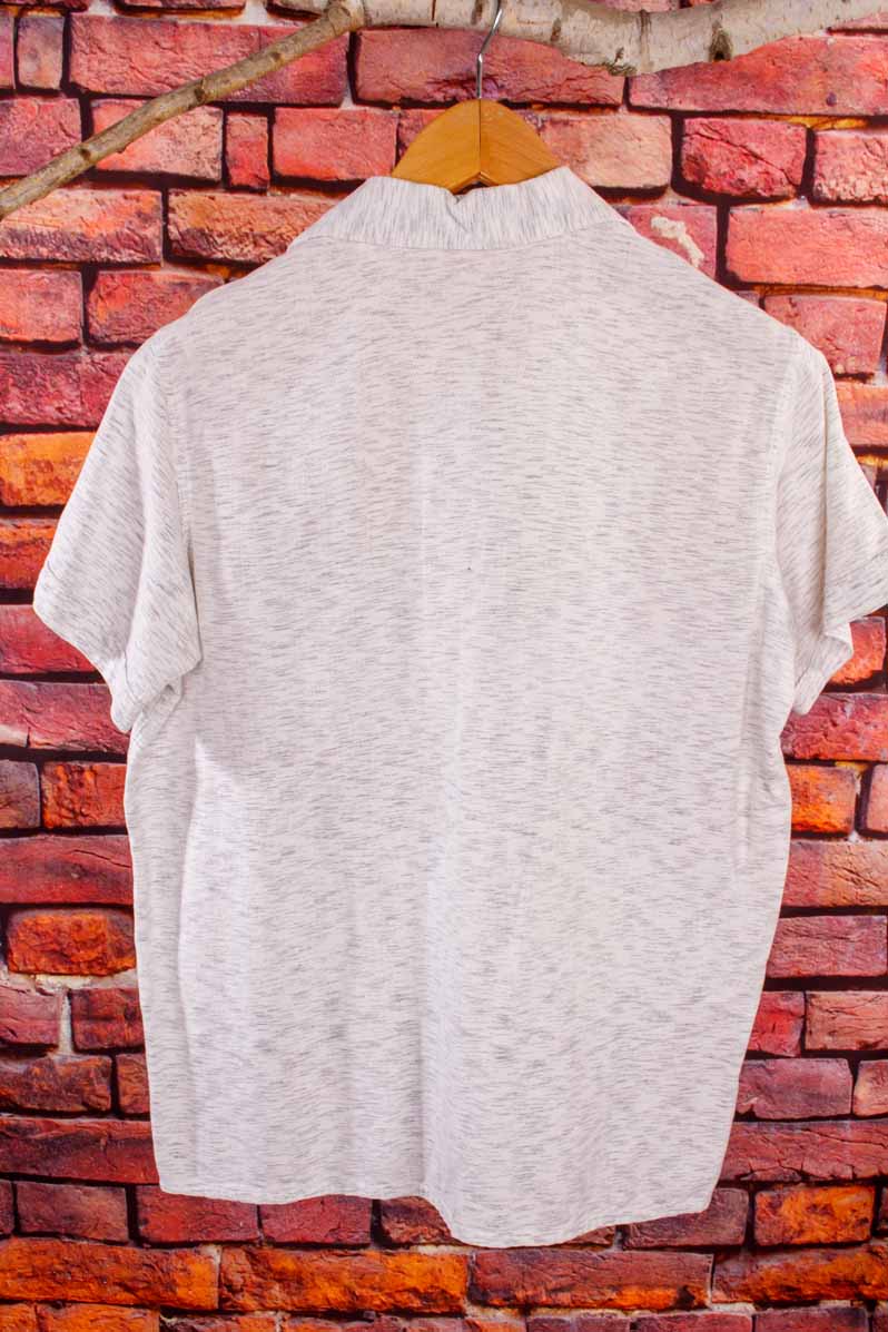 kurzes Shirt Hemd grau meliert
