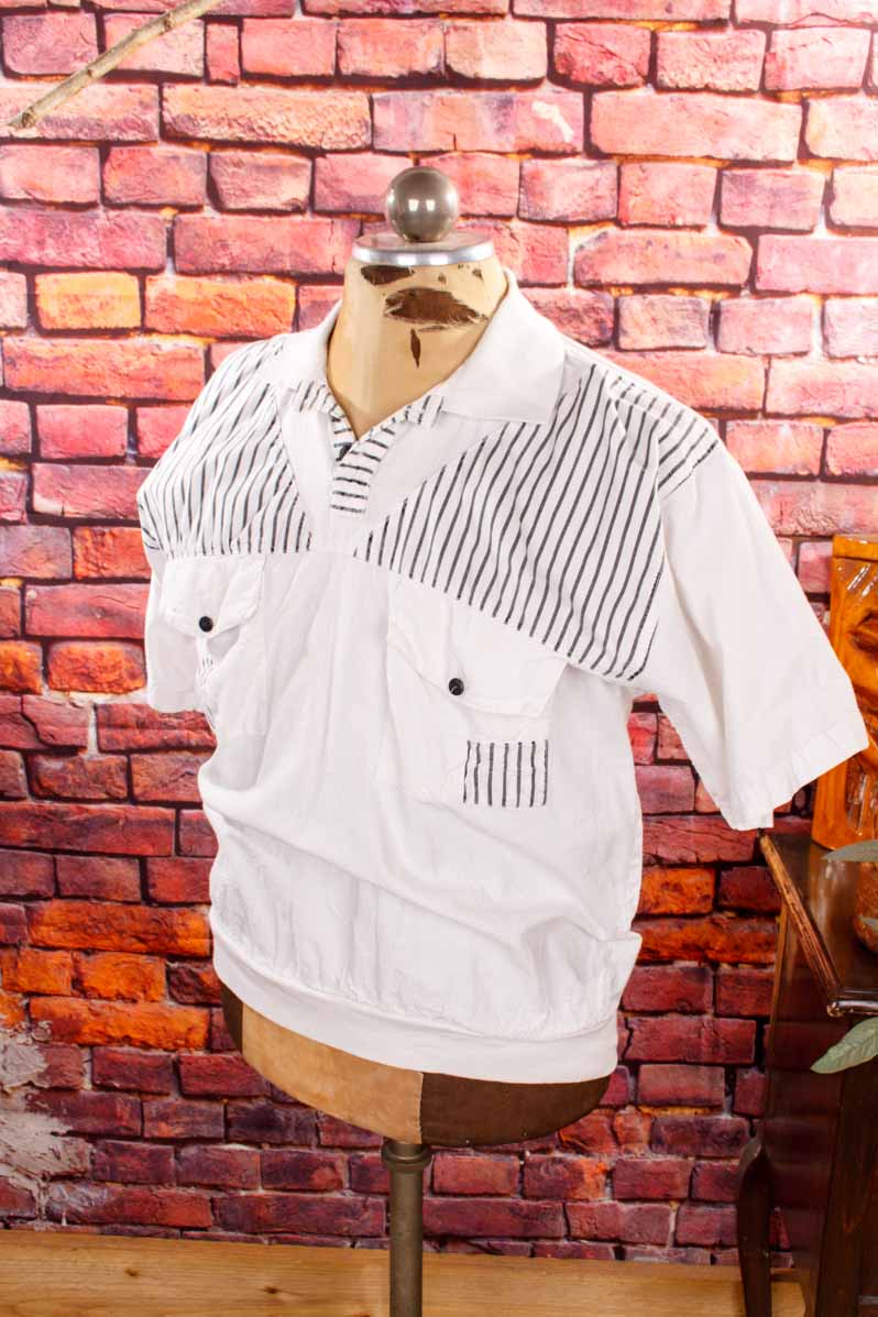 80s Poloshirt weiß